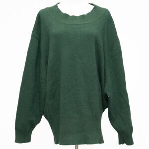 RAGA Green Wool Blend Open Back Sweater Size 1X